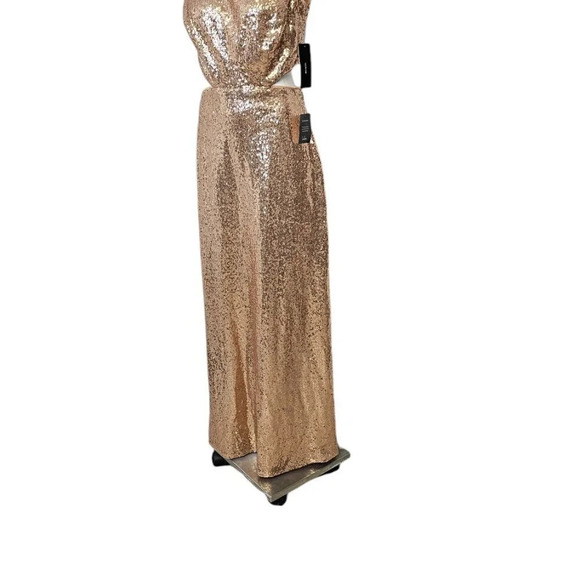 Lulu's Belle Etoile Rose  Gold Sequin Maxi Dress Size Medium Allover Sequin NWT - Picture 5 of 12